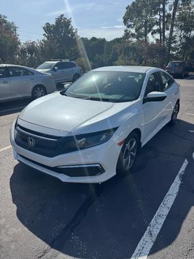 White 2021 Honda Civic LX