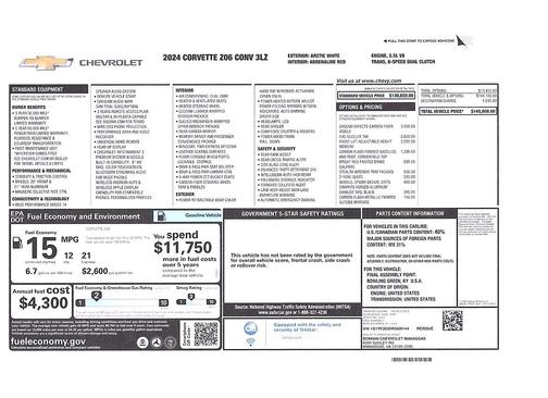 2024 Chevrolet Corvette Z06 w/3LZ