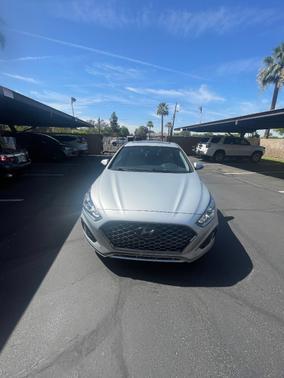 White 2019 Hyundai SONATA Limited
