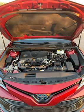 Red 2018 Toyota Camry Hybrid LE