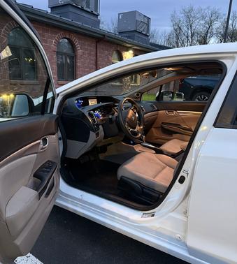 White 2014 Honda Civic EX