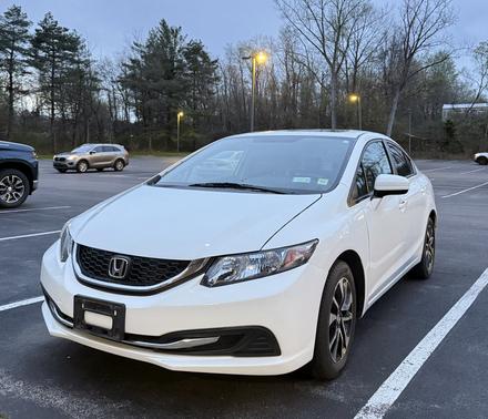 White 2014 Honda Civic EX