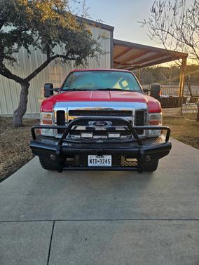 Red 2009 Ford F-350 XLT Super Duty Crew Cab