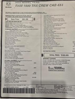 Red 2022 RAM 1500 TRX