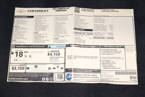 2013 Chevrolet Corvette 427