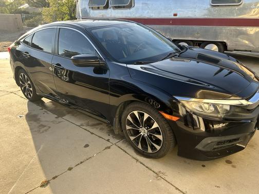 Black 2017 Honda Civic LX