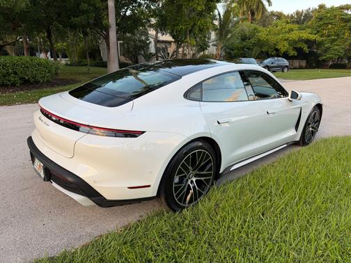 White 2020 Porsche Taycan Taycan Turbo S