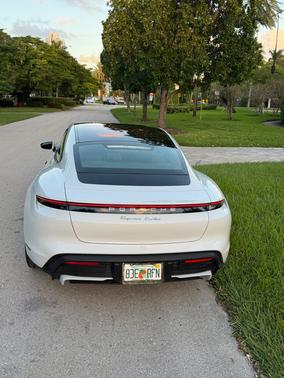 White 2020 Porsche Taycan Taycan Turbo S