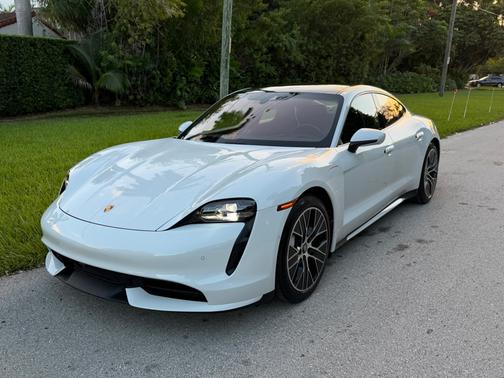 White 2020 Porsche Taycan Taycan Turbo S