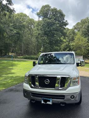 White 2015 Nissan NV Passenger NV3500 HD SL V8