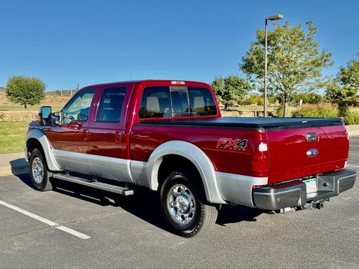 Red 2014 Ford F-250 Lariat