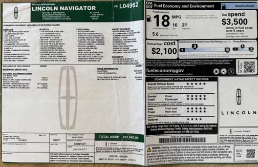 2019 Lincoln Navigator L Reserve