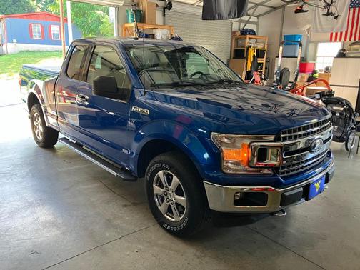Blue 2018 Ford F-150 Lariat