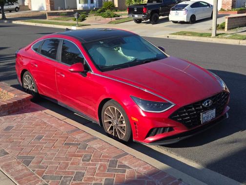 Red 2021 Hyundai SONATA Limited
