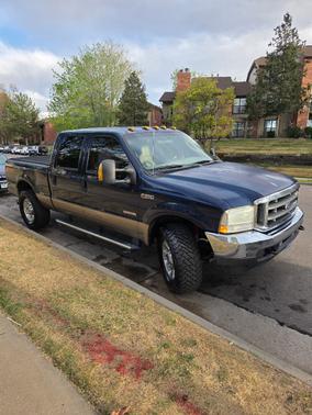 Blue 2004 Ford F-250 Lariat Crew Cab Super Duty