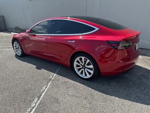 Red 2019 Tesla Model 3 Long Range