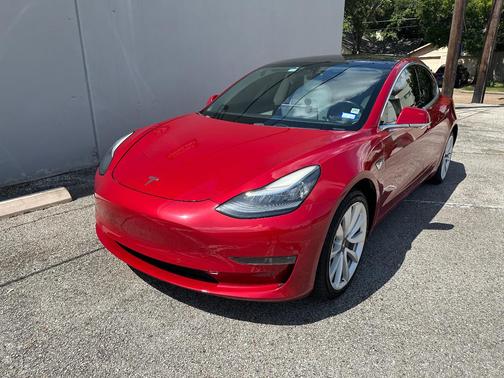 Red 2019 Tesla Model 3 Long Range