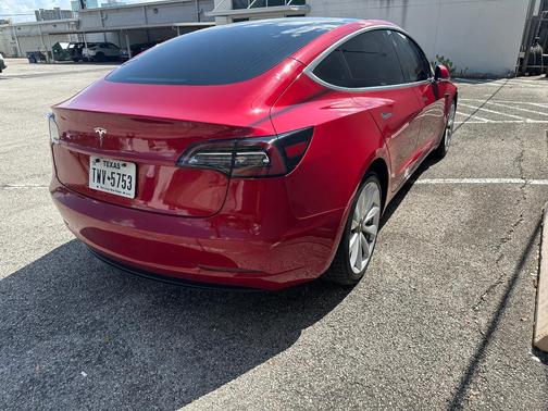 Red 2019 Tesla Model 3 Long Range