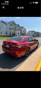 Red 2019 Toyota Camry XSE
