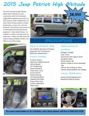 2015 Jeep Patriot High Altitude