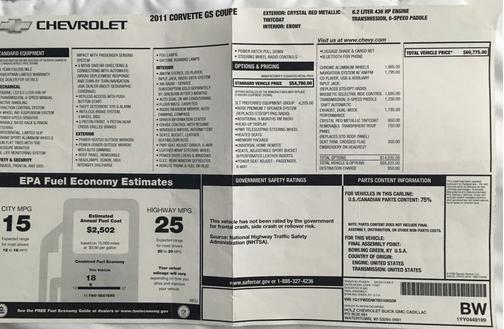 2011 Chevrolet Corvette Grand Sport