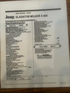 2024 Jeep Gladiator Mojave X