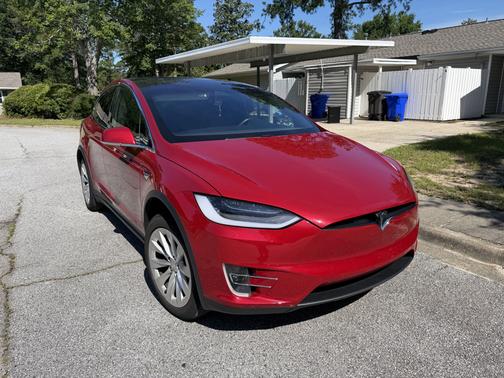 Red 2020 Tesla Model X Performance