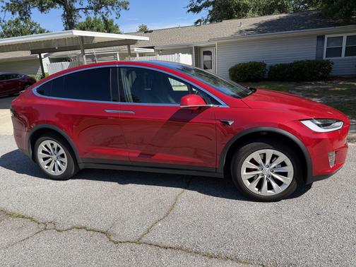 Red 2020 Tesla Model X Performance