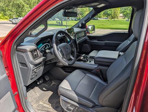 Red 2022 Ford F-150 Lightning LARIAT