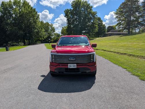 Red 2022 Ford F-150 Lightning LARIAT