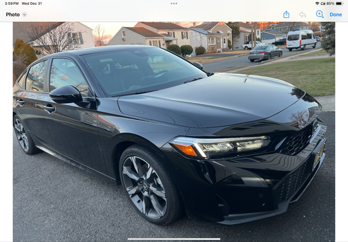 Black 2025 Honda Civic Hybrid Sport Touring