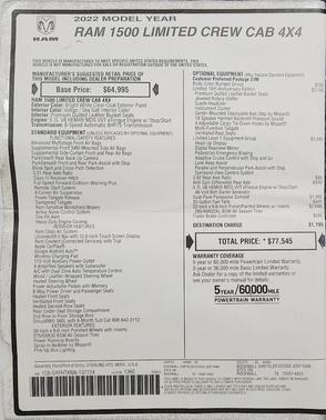 2022 RAM 1500 Limited