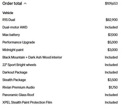 Black 2025 Rivian R1S Adventure Performance Dual-Motor Max Pack