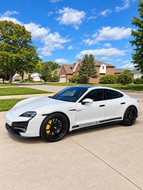 Gray 2025 Porsche Taycan Turbo