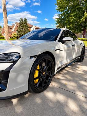 Gray 2025 Porsche Taycan Turbo