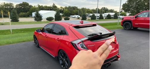 Red 2018 Honda Civic Sport