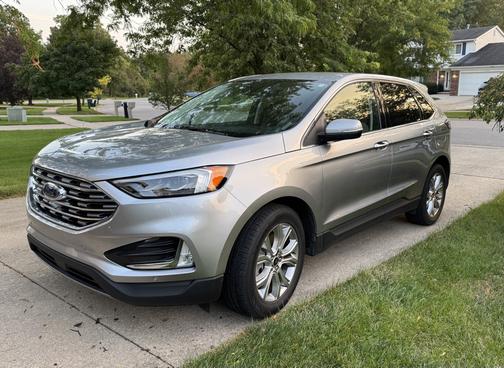 Silver 2024 Ford Edge Titanium