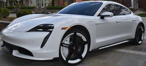 White 2020 Porsche Taycan Taycan Turbo