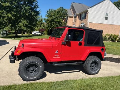 Red 2003 Jeep Wrangler X