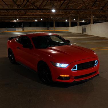 Orange 2015 Ford Mustang V6