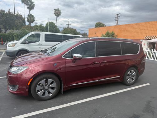 Red 2017 Chrysler Pacifica Hybrid Platinum