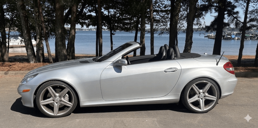 Silver 2007 Mercedes-Benz SLK-Class SLK350 Roadster