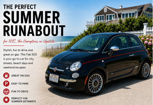 Black 2013 FIAT 500 Lounge