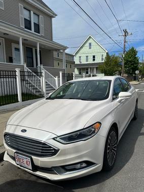 White 2018 Ford Fusion Titanium
