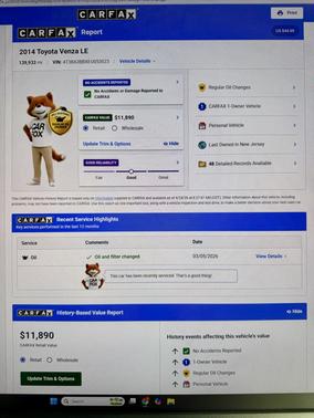 Black 2014 Toyota Venza LE