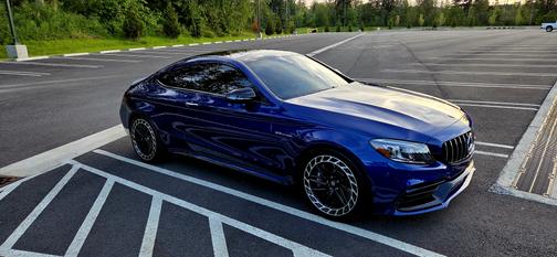 Blue 2019 Mercedes-Benz AMG C 63 Base