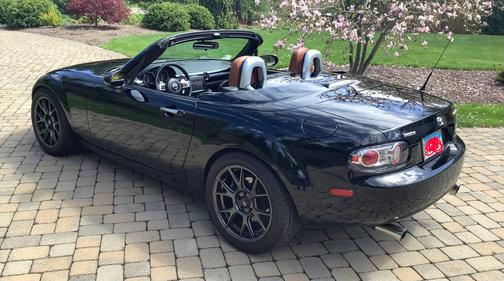 Black 2008 Mazda MX-5 Miata Grand Touring Hardtop Convertible