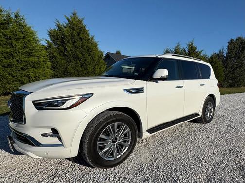 White 2024 INFINITI QX80 LUXE AWD
