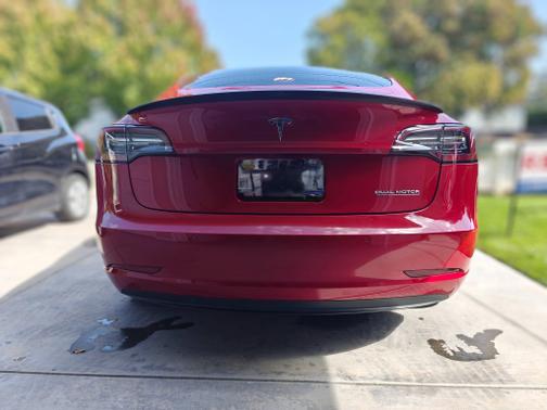 Red 2018 Tesla Model 3 Long Range