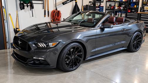 Gray 2015 Ford Mustang EcoBoost Premium